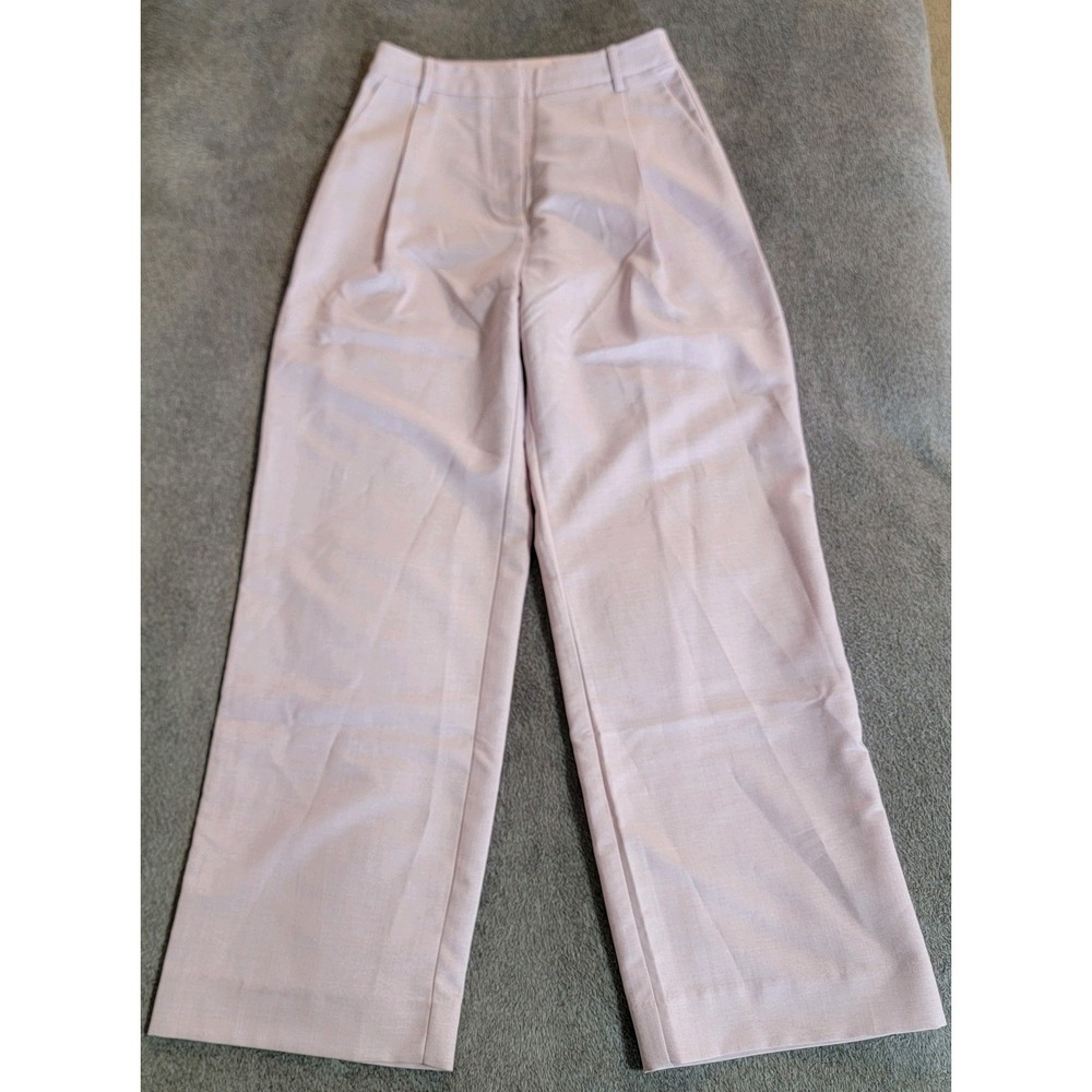 Bubish Women's Cleo Pant Wide-Leg Pleated Pale Pink Size 4